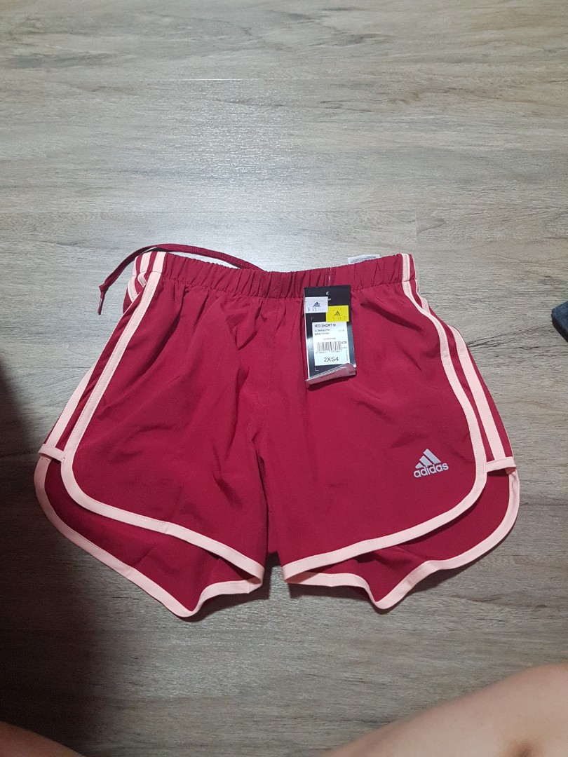 adidas red running shorts