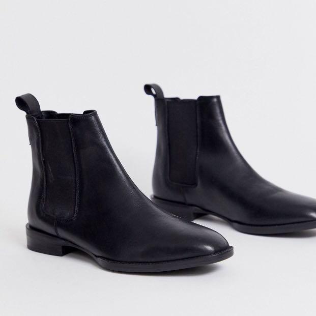 SALE ASOS Design Atom Leather Chelsea Boots Women s Fashion