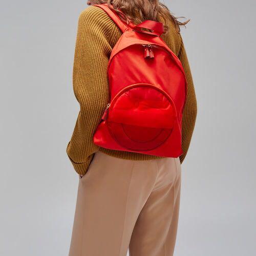15927 ANYA HINDMARCH Smiley Chubby Wink Backpack STRIPE ORANGE | display picture 1