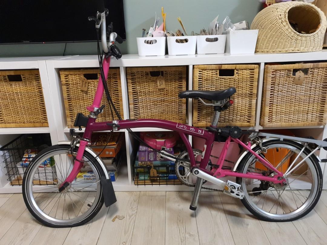 Brompton m6l hot pink Sports Equipment Bicycles Parts Bicycles on Carousell