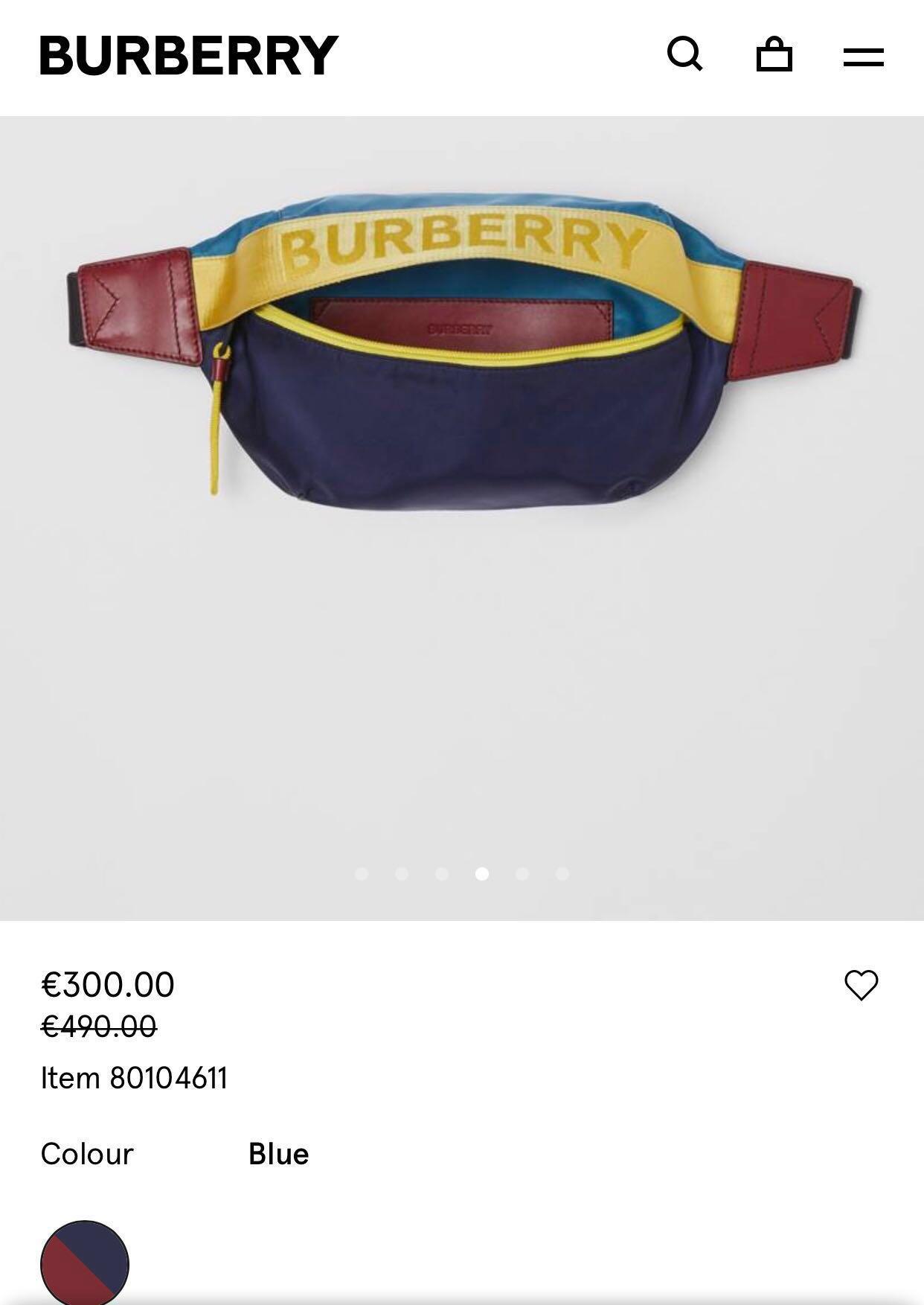 Burberry Medium Logo Detail Colour Block Bum Bag, $520, farfetch.com