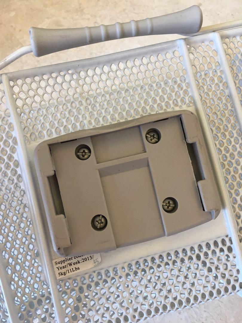 Decathalon BTwin Portable Front Bike Basket White for Junior Bikes