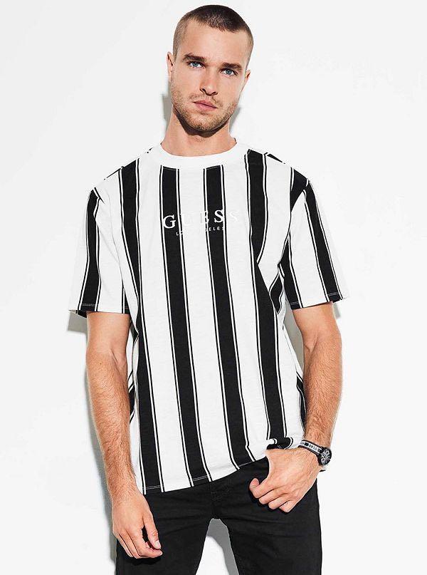 Guess walden striped tee new arrivals