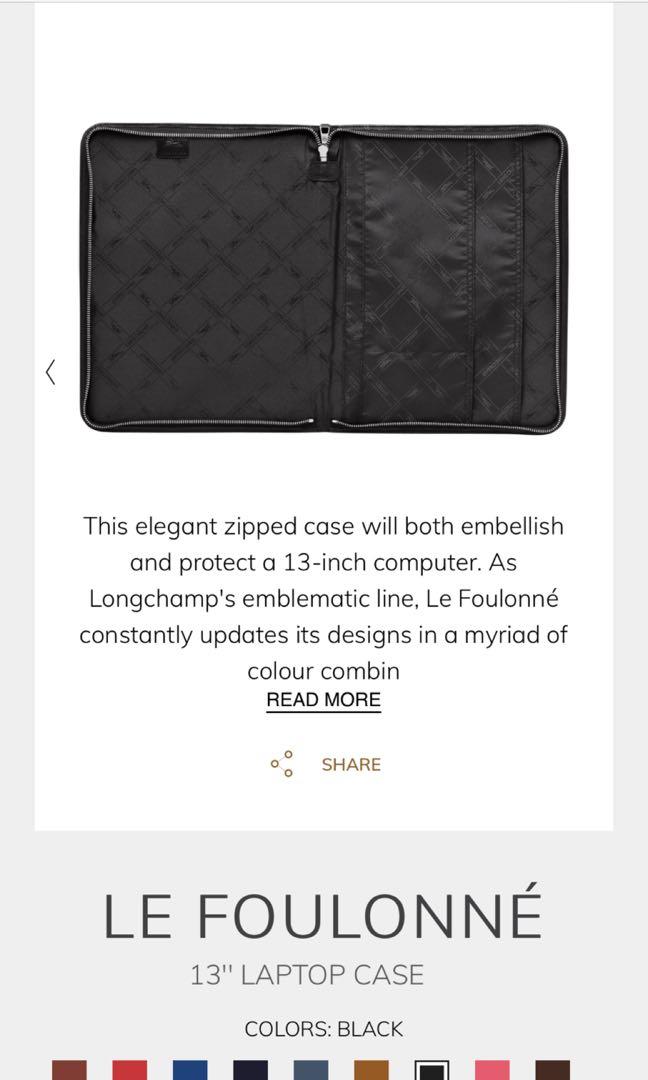 Longchamp 13 inch laptop case in pink, Computers & Tech, Laptops