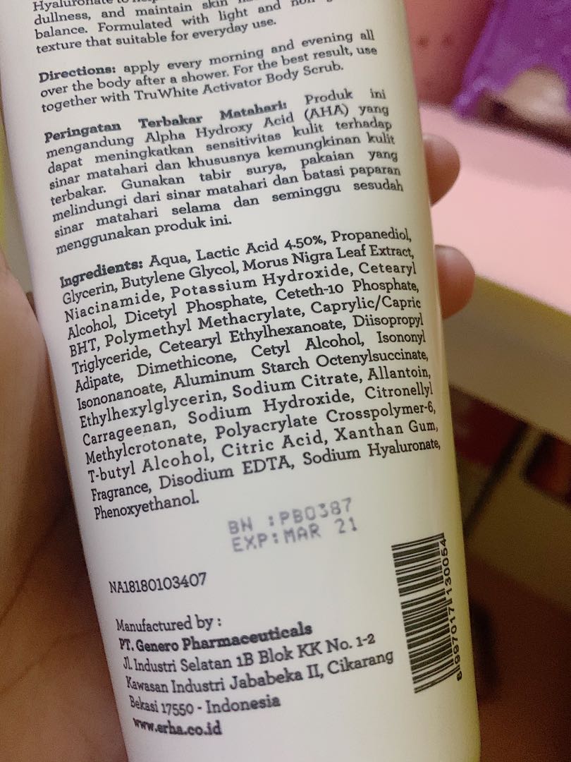 Lotion Erha, Kesehatan & Kecantikan, Kulit, Sabun & Tubuh di Carousell