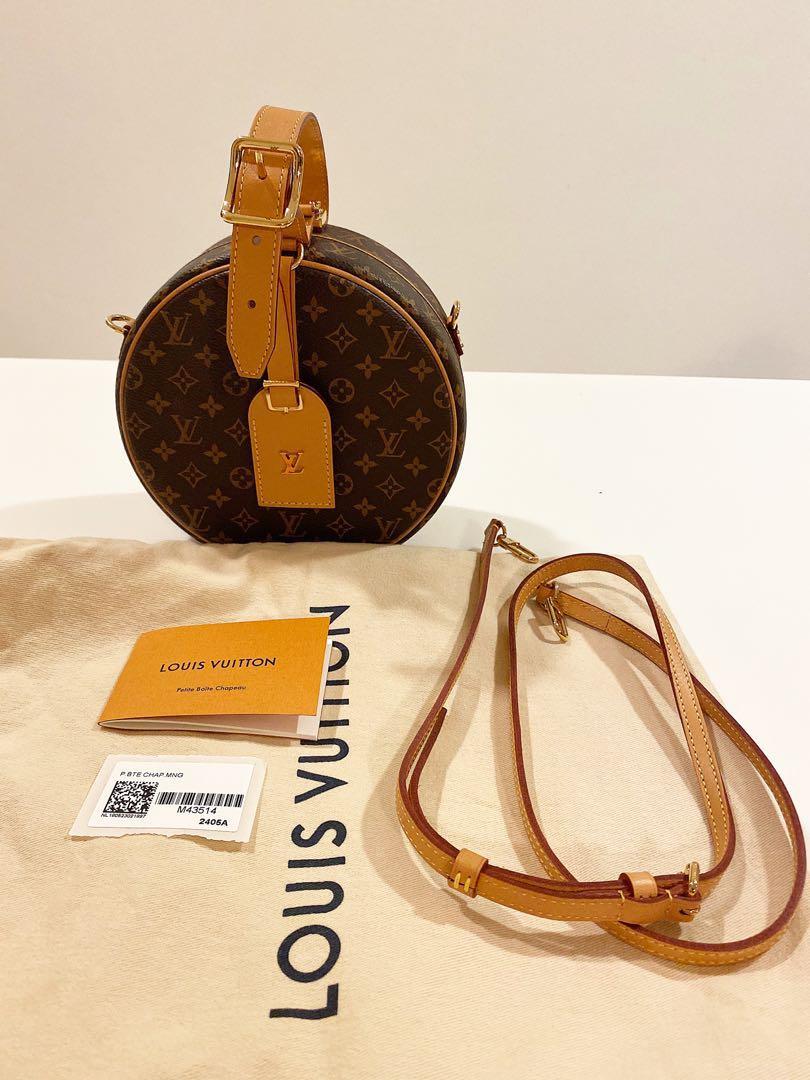 Petite boîte chapeau leather handbag Louis Vuitton Brown in Leather -  35597281