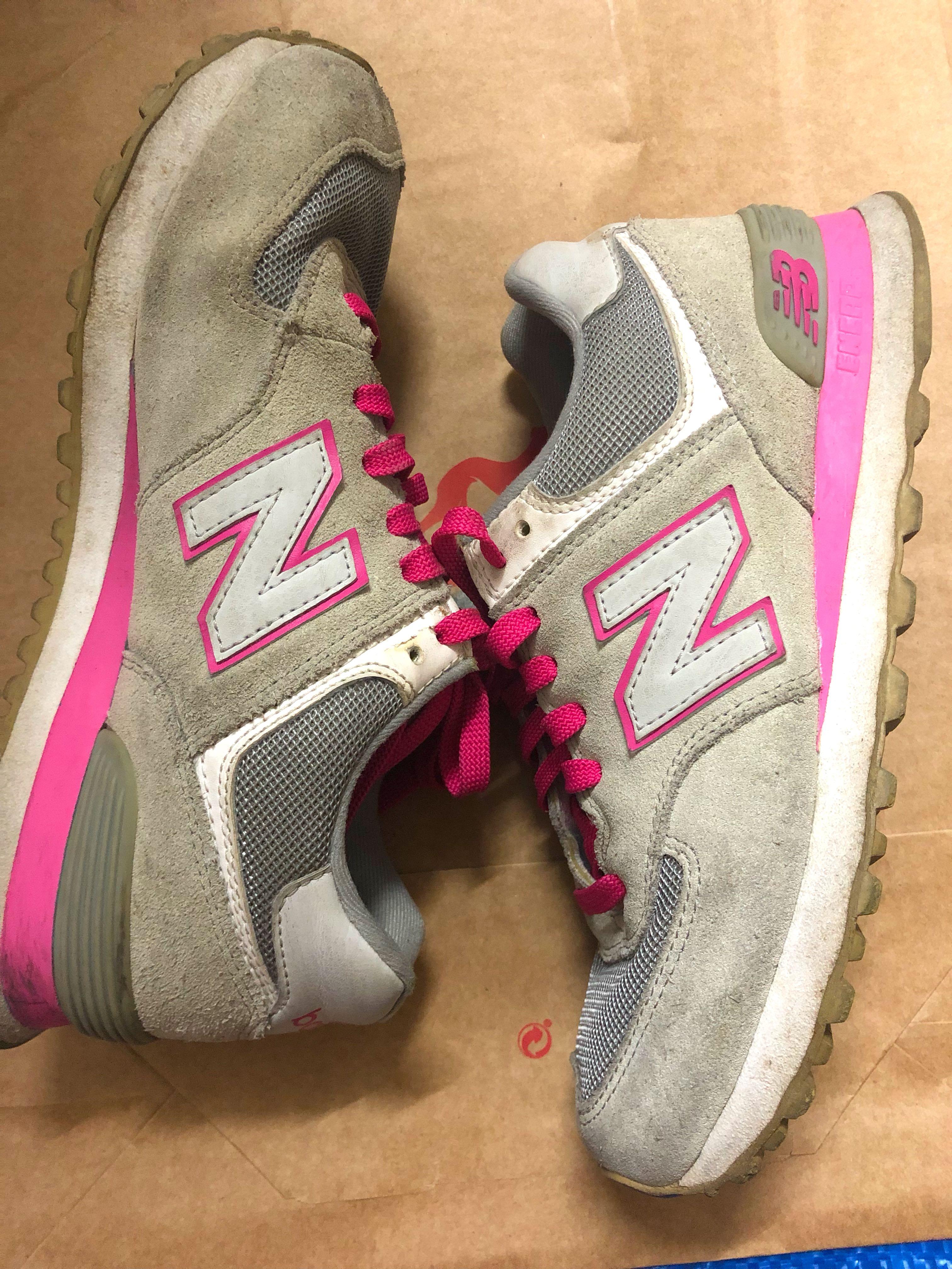 New Balance 574 Sport Shoes in Pink Grey Women s Fashion