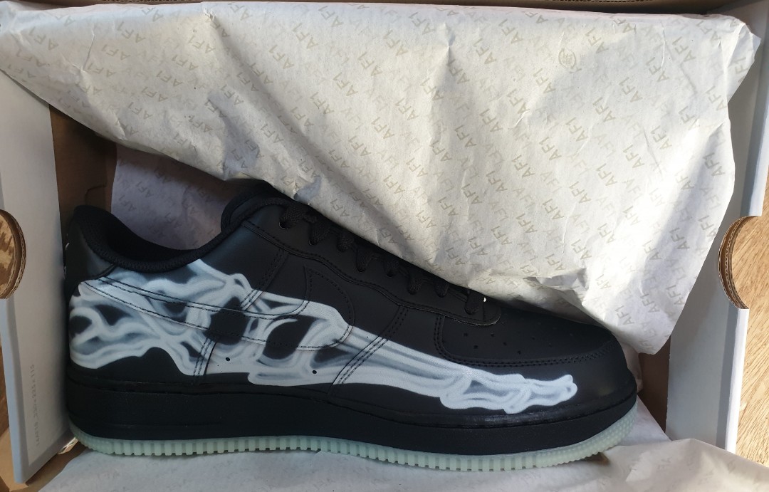skeleton black air force 1