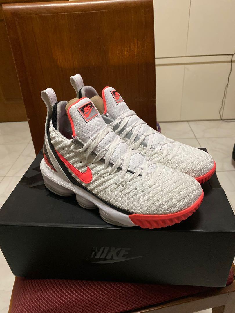 Lebron 16 hot lava on feet store