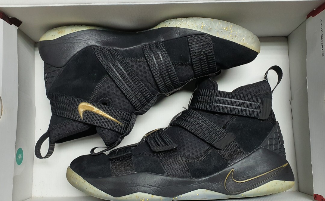 Black and gold lebron soldier 11 sale