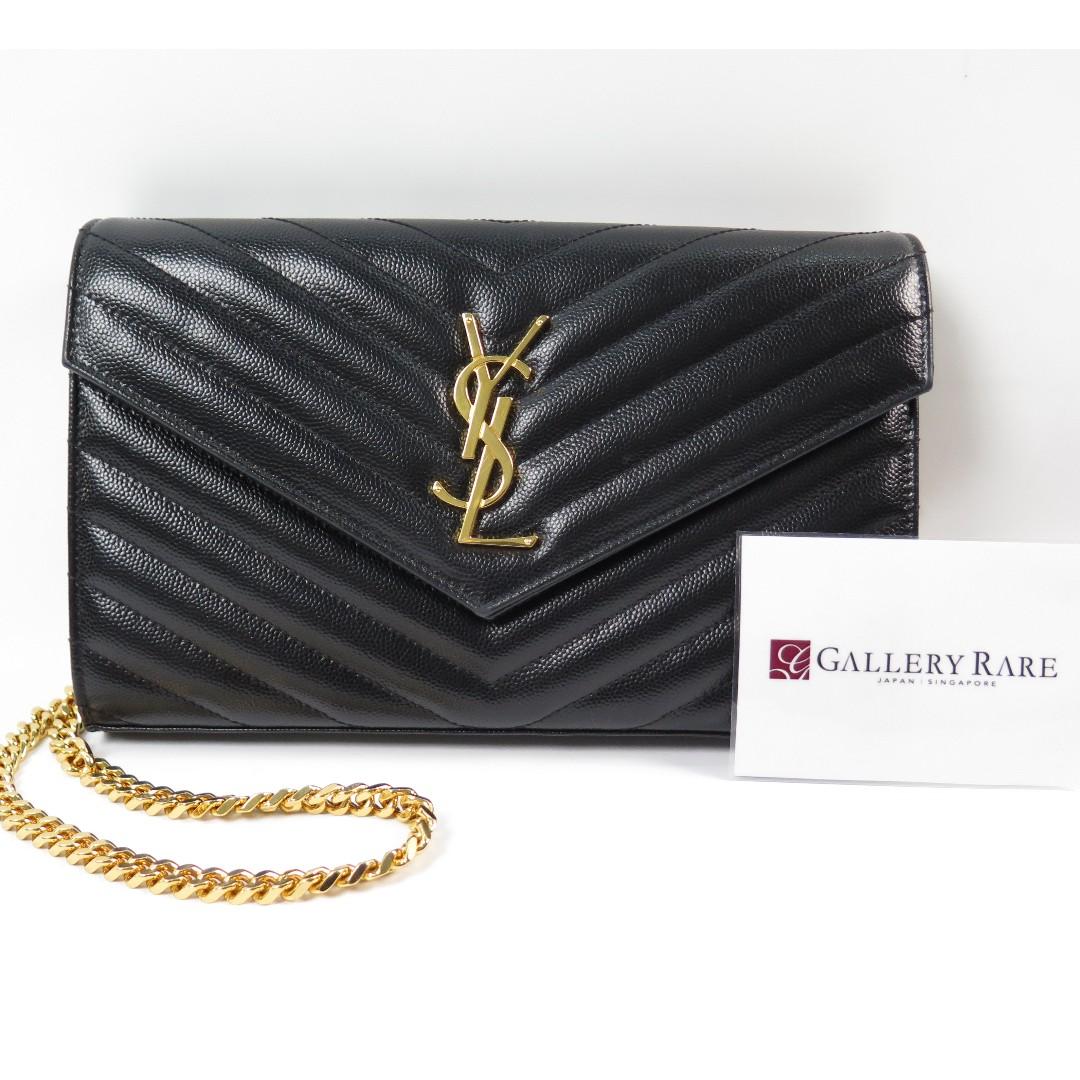 Authentic YSL WOC Monogram Chain Wallet, Luxury, Bags & Wallets on Carousell