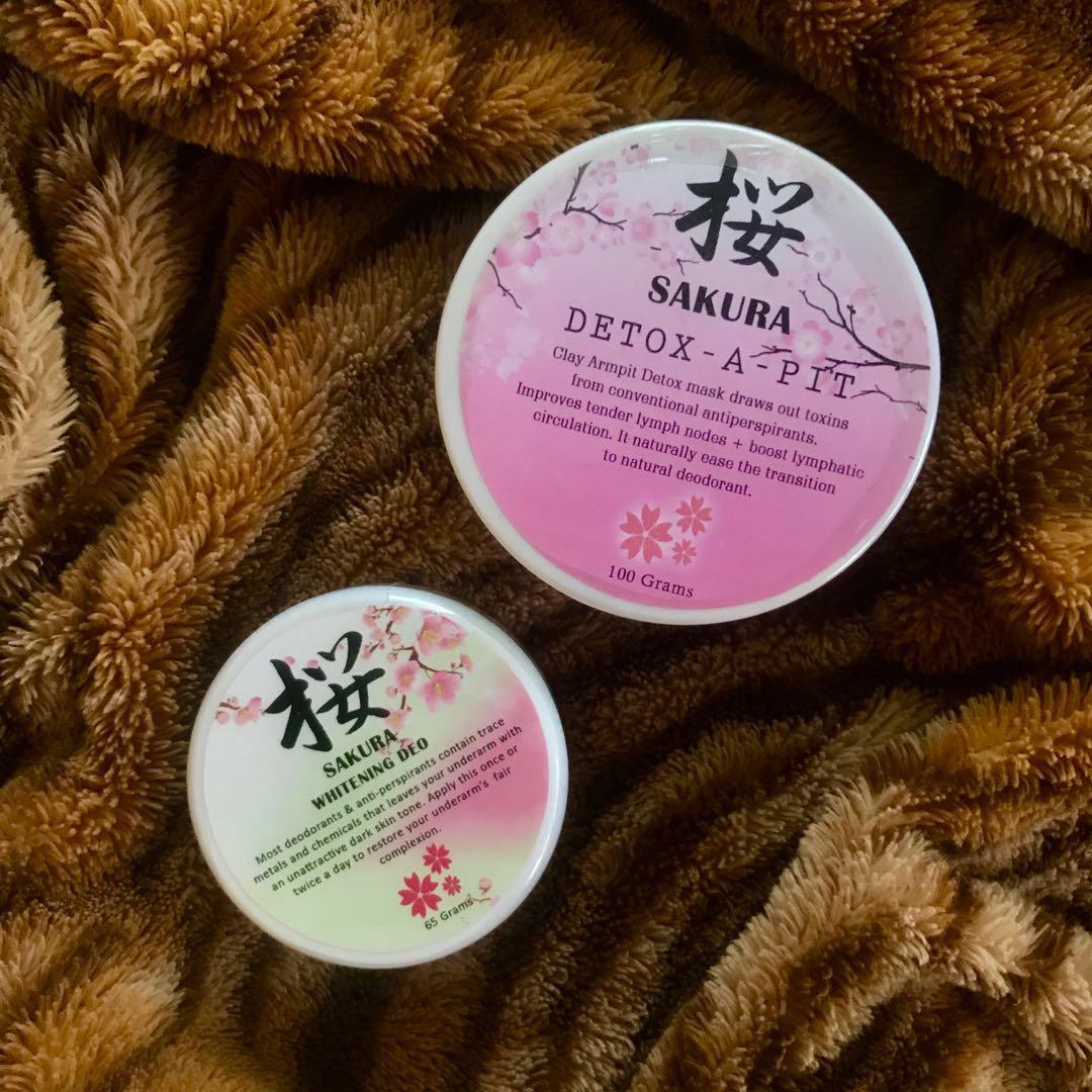 Sakura Underarm Clay Whitening Detox Deo Health Beauty Skin