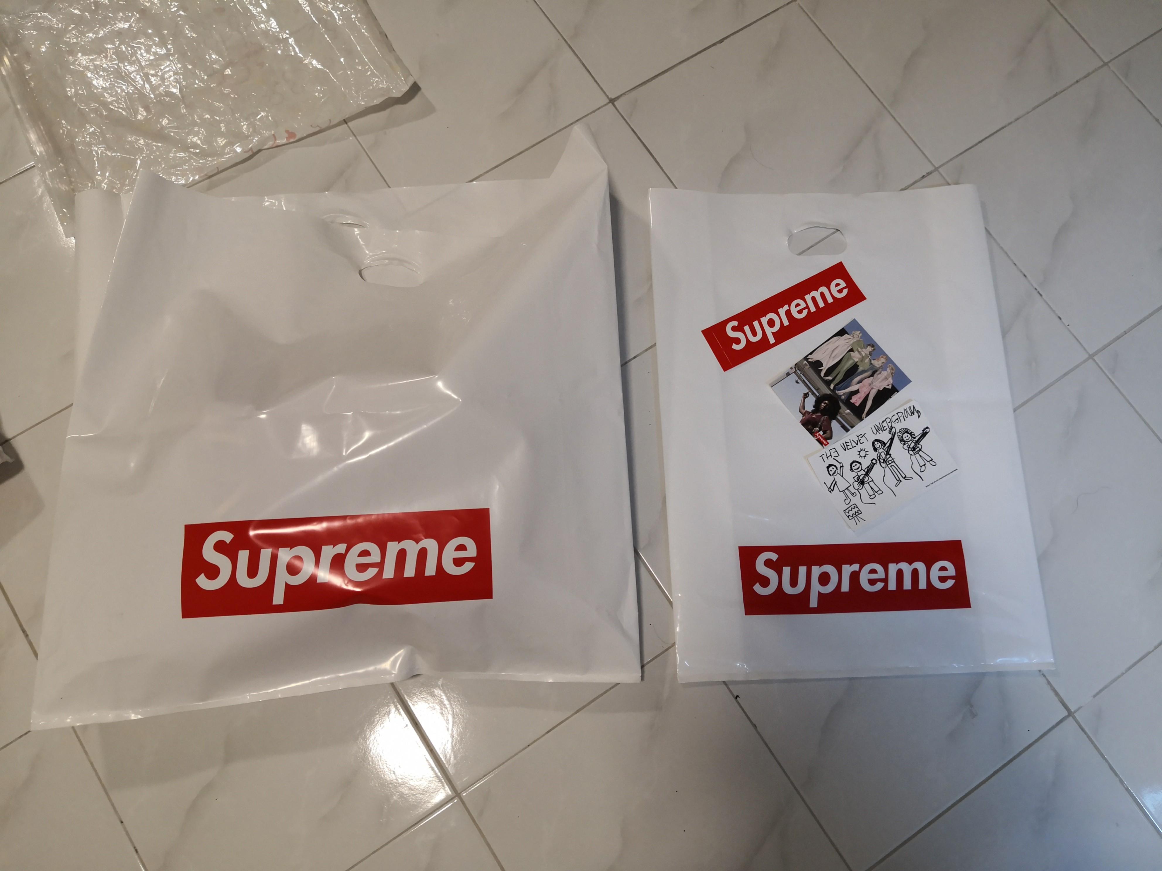 Supreme original plastic bags stickers