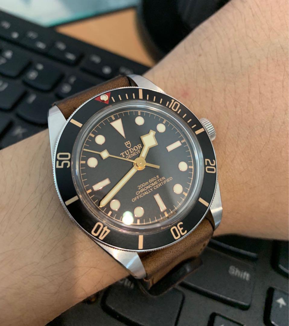 Tudor Black Bay 58 Leather Strap Men S Fashion Watches On Carousell