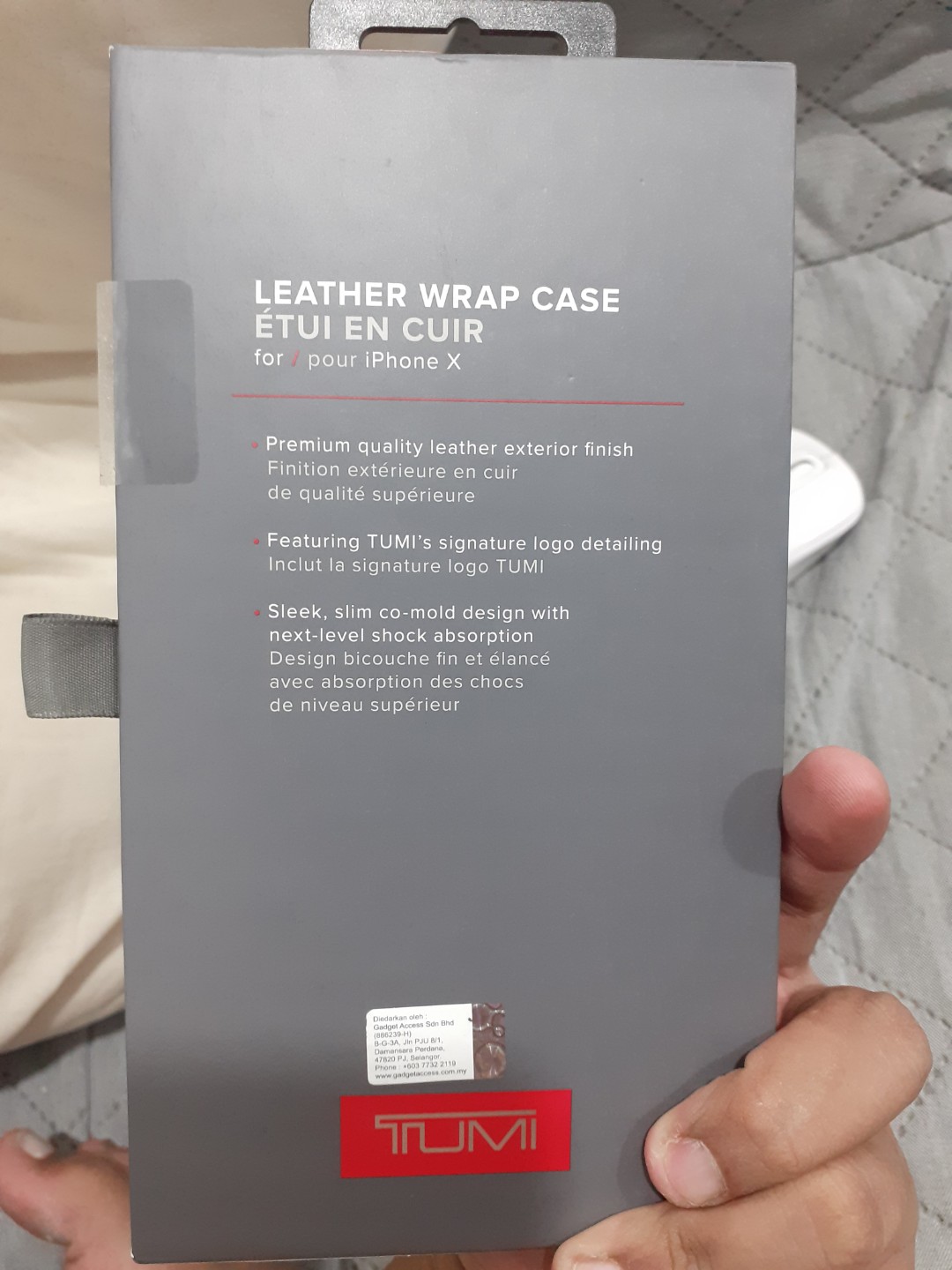 tumi leather wrap case iphone x