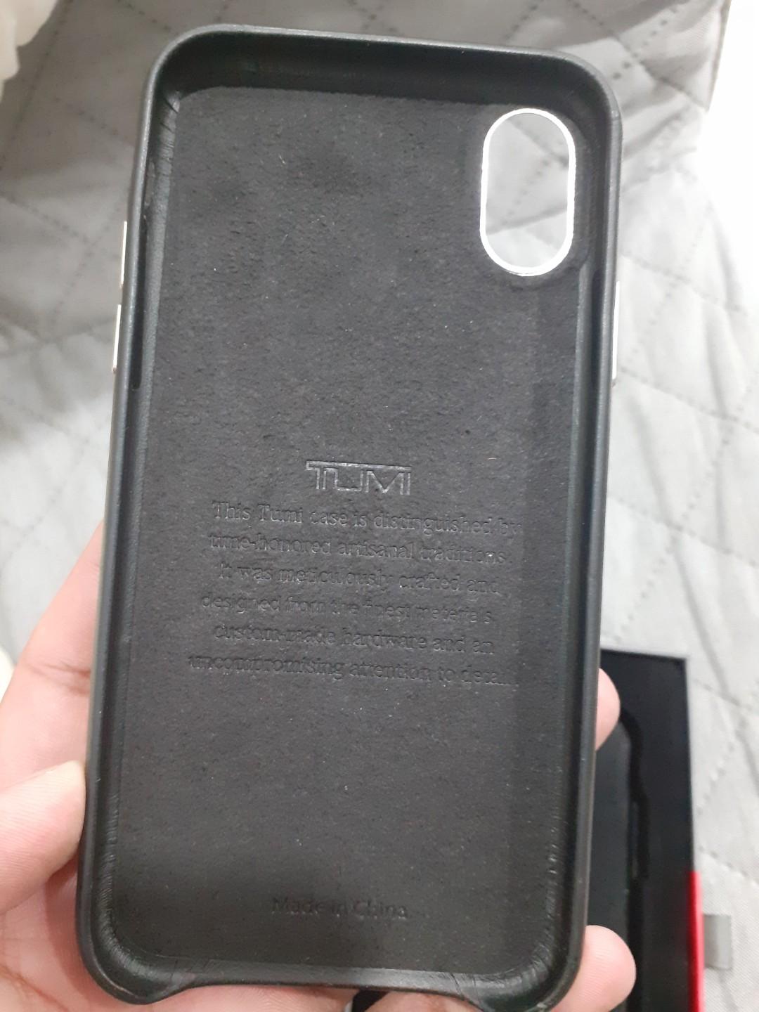 TUMI Leather Wrap Case for IphoneX Mobile Phones Gadgets