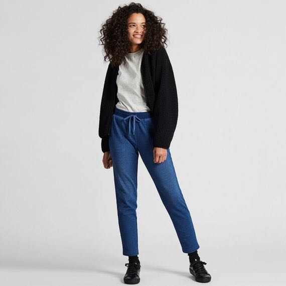 Uniqlo denim joggers 2025