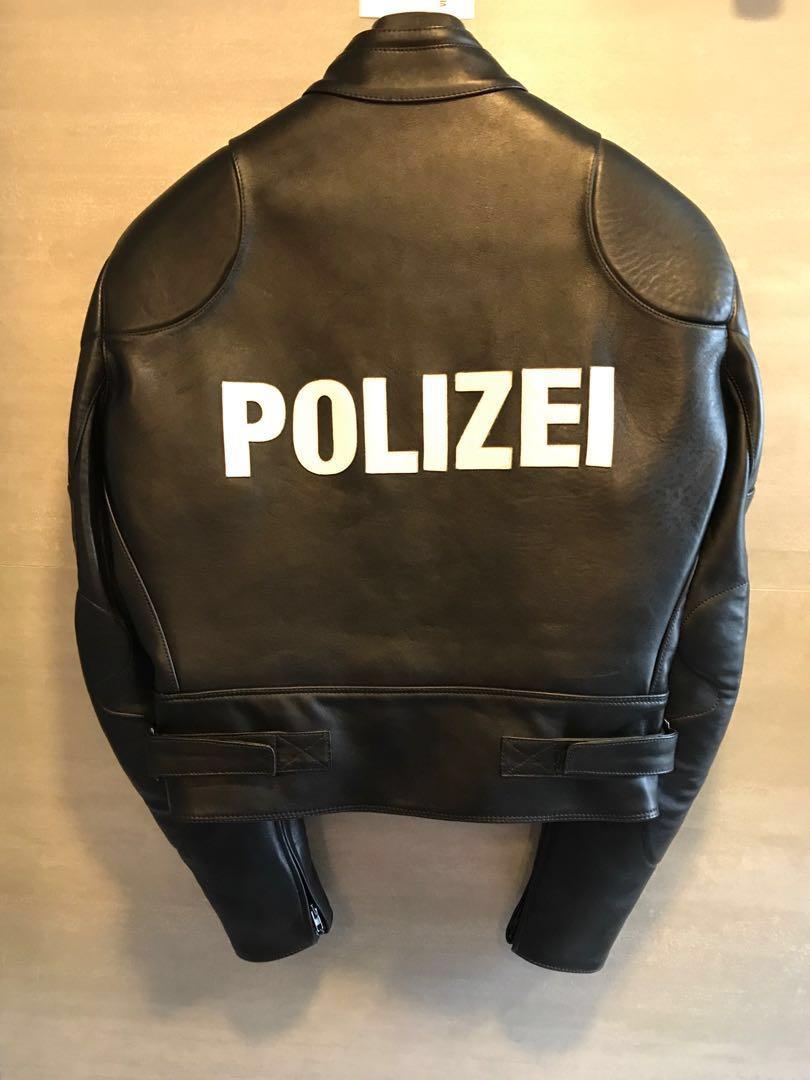 VETEMENTS Polizei Panelled Leather Racing Jacket