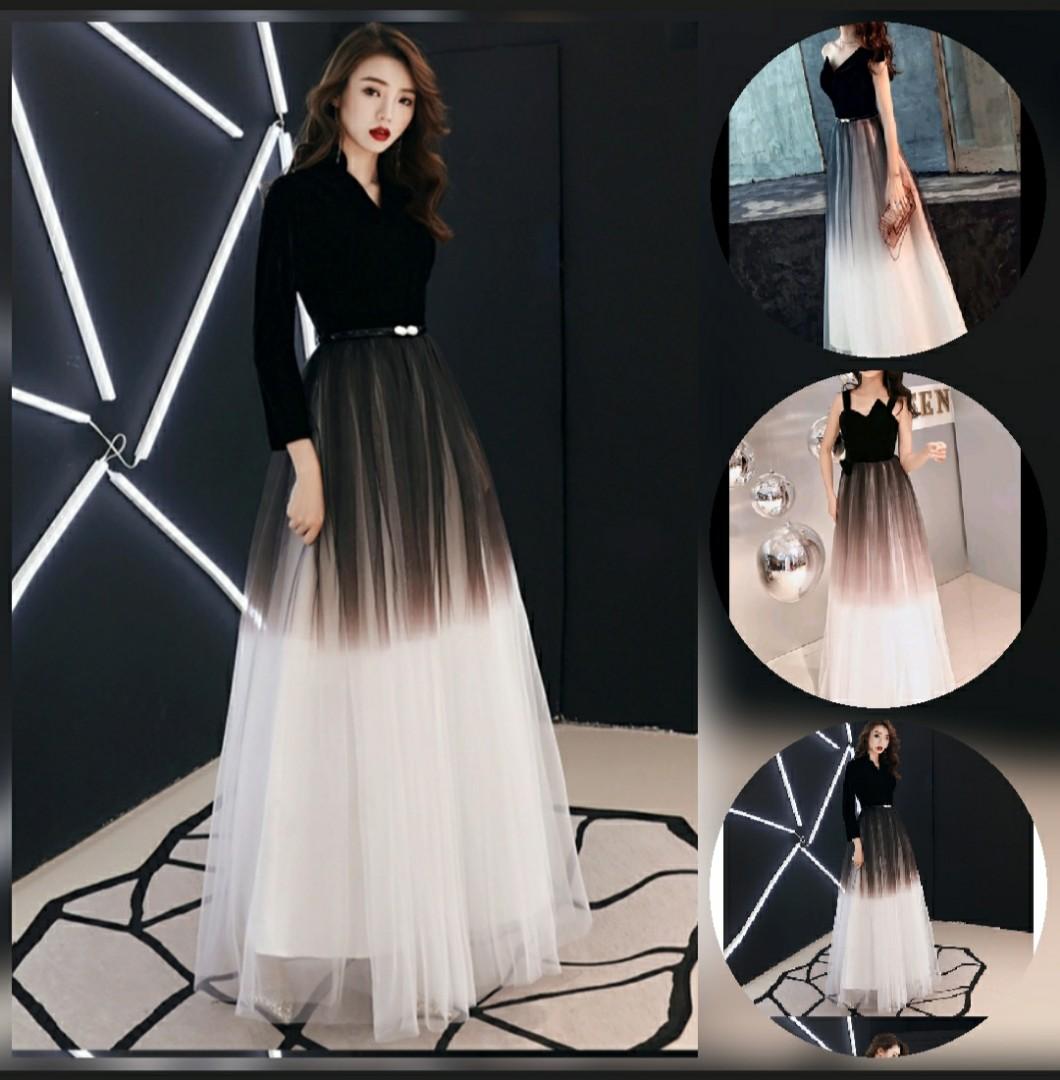 black colour long frock