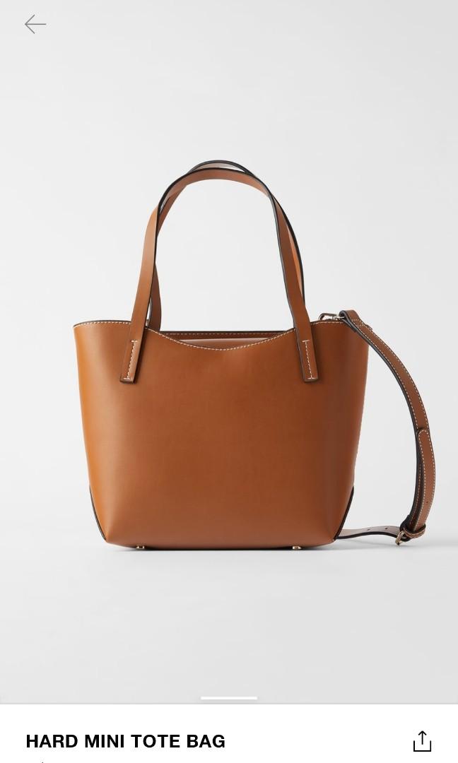 zara tote bag with metal clasp