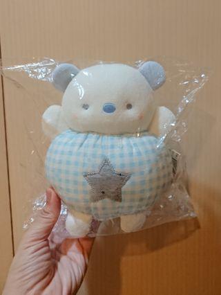 麗嬰房代購 粉藍小熊音樂鈴娃娃 男寶安撫玩具 哆啦A夢主題曲 全新現貨