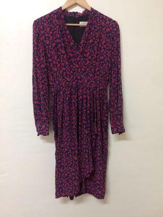 Vintage古著 碎花 長洋裝