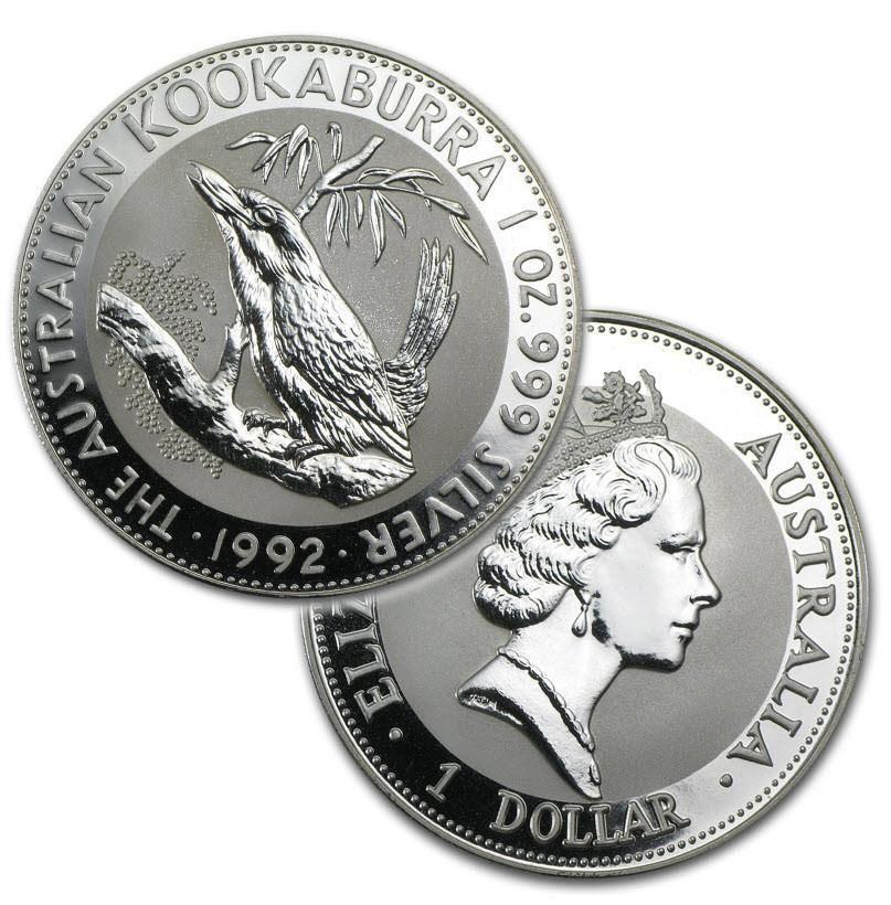 1992 1oz Kookaburra Silver Coin Australian Perth Mint (Category: Currency) located in Singapore. Submitted by syc2255 (Listing ID 259645413, Image 2). Description: 1992 Kookaburra 1oz Silver - Valuable old coin and hard to get - In original mint capsule.