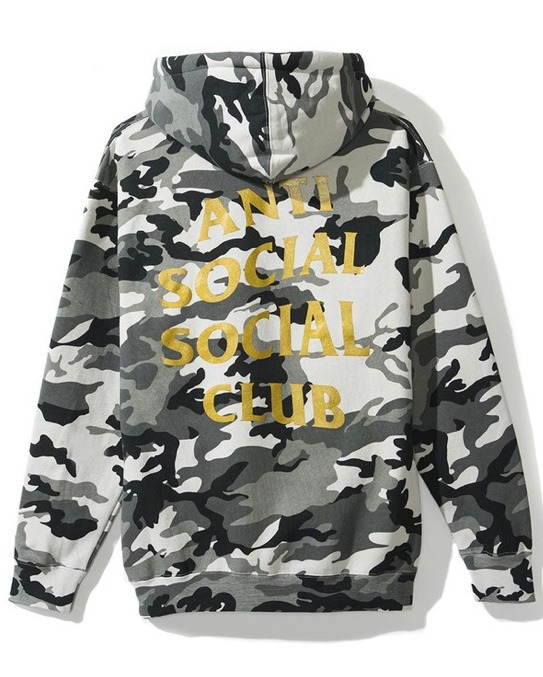 Anti social top club hoodie camo