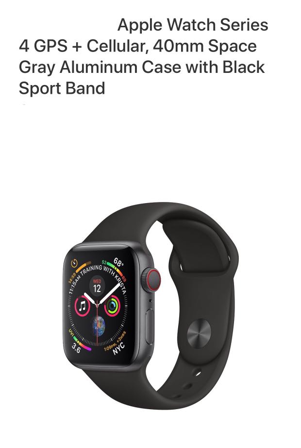 series 4 space gray aluminum case black sport band
