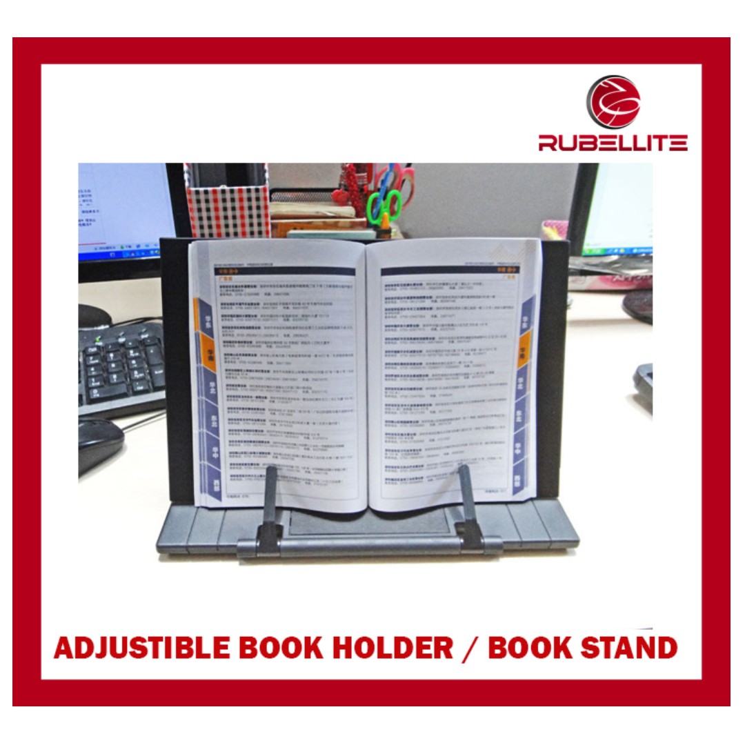 Black Adjustable Portable Reading Book Stand Document Holder, Hobbies ...