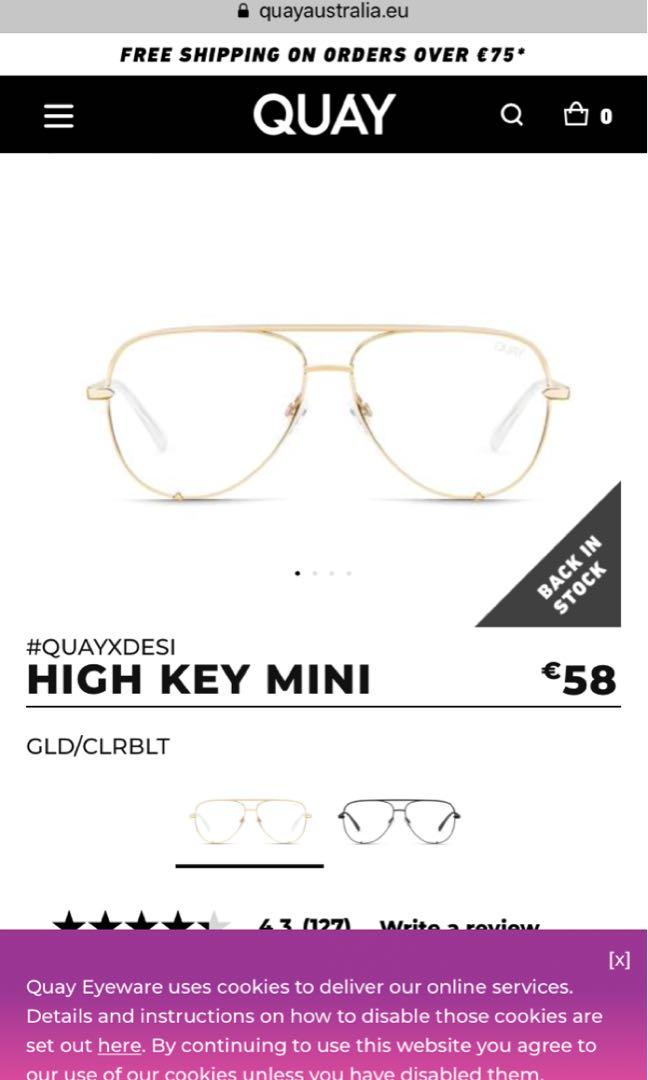 BRAND NEW Desi Perkins x Quay High Key Mini Bluelight glasses
