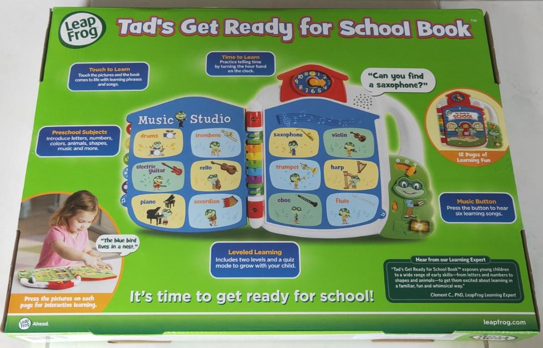 Brand New Leapfrog Tad's Get Ready For School Book, Hobbies  Toys, Books   Magazines, Children's Books on Carousell