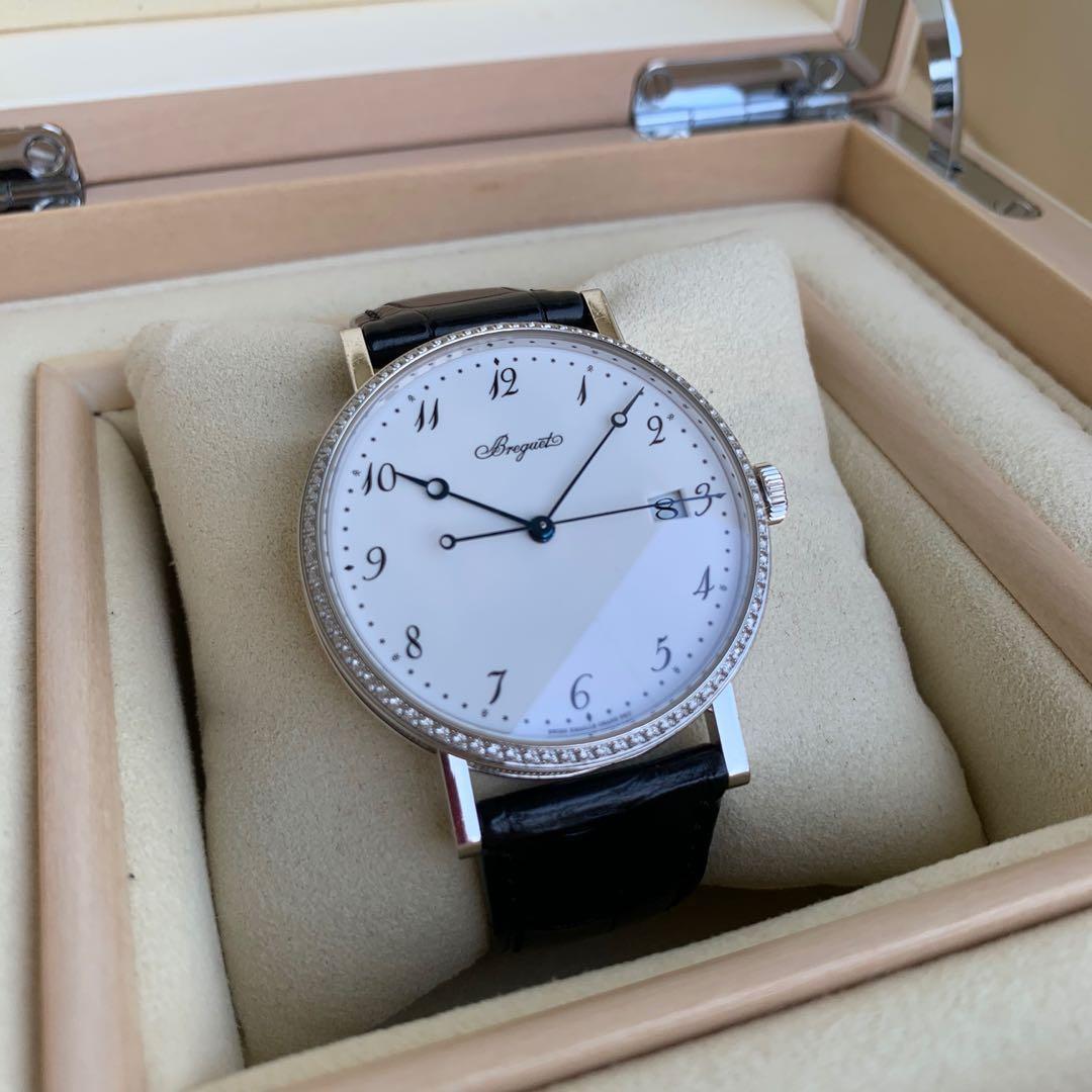 Breguet Classique 5178 size 38mm in white gold and diamond bezel luxury watch