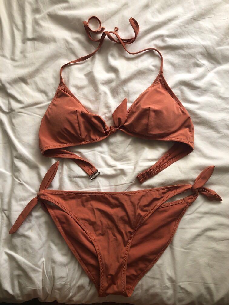 Burnt orange bikini set clearance