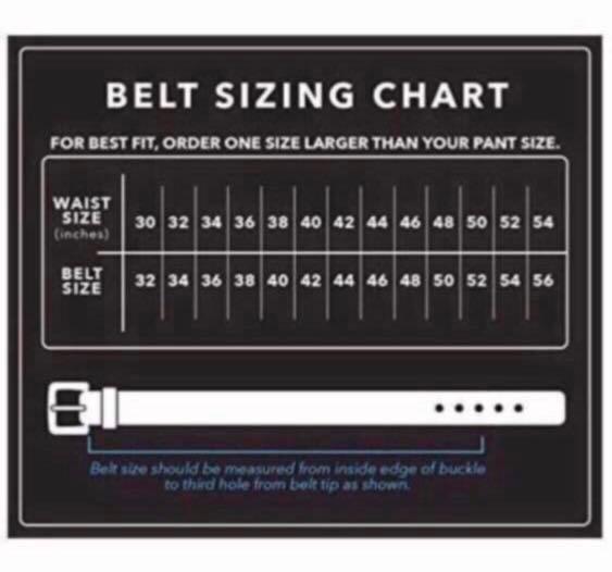 Calvin klein men's belt size chart on sale