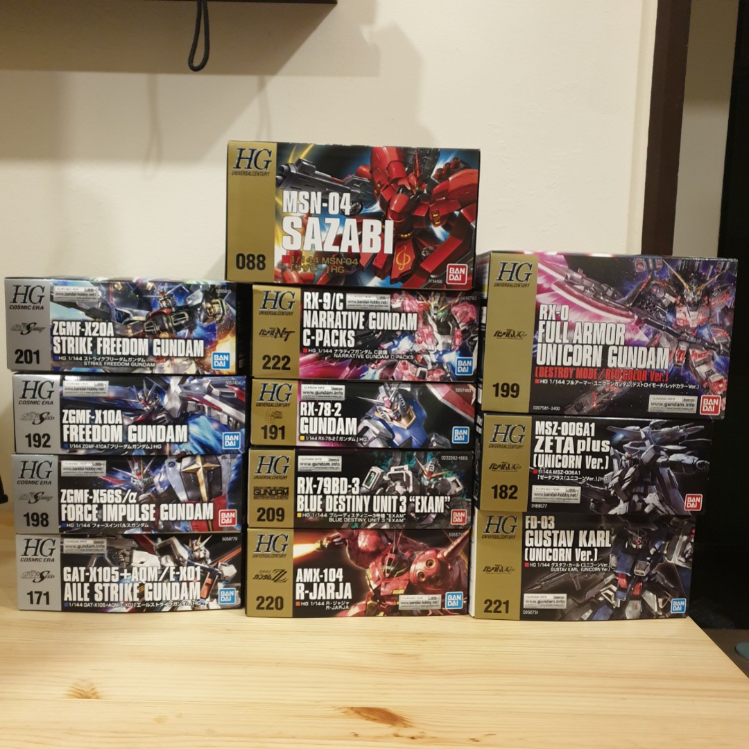 HGUC/HGCE Gundam Model Kits, Hobbies & Toys, Toys & Games on Carousell