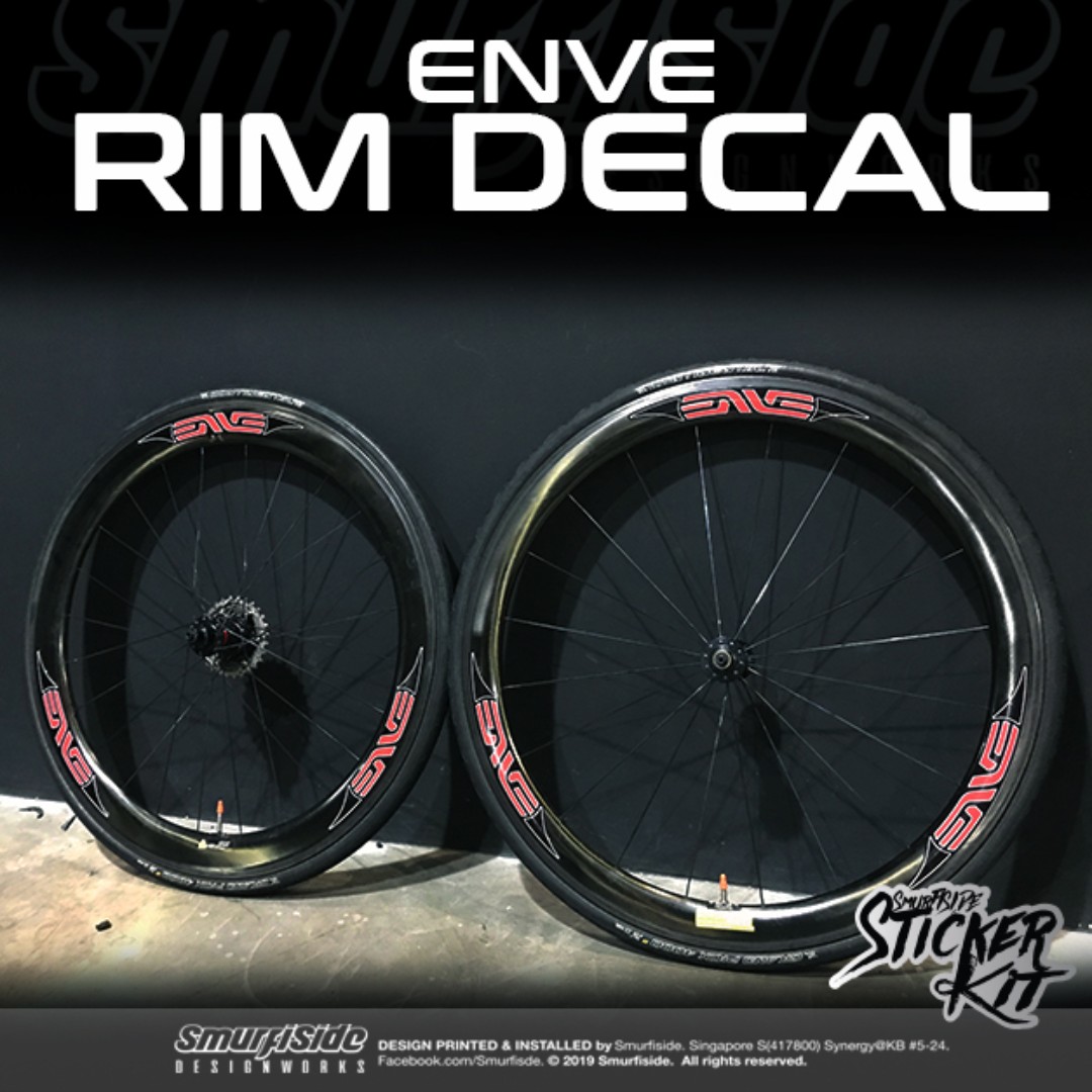 ENVE BICYCLE PRINTED RIM DECAL, Sports Equipment, Bicycles & Parts ...