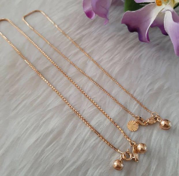 Gelang kaki santa emas asli