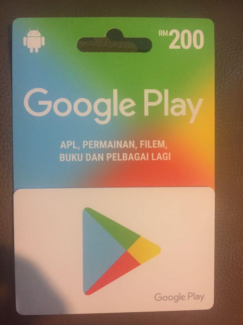 Google Play Gift Card 200rm Tickets Vouchers Gift Cards Vouchers On Carousell