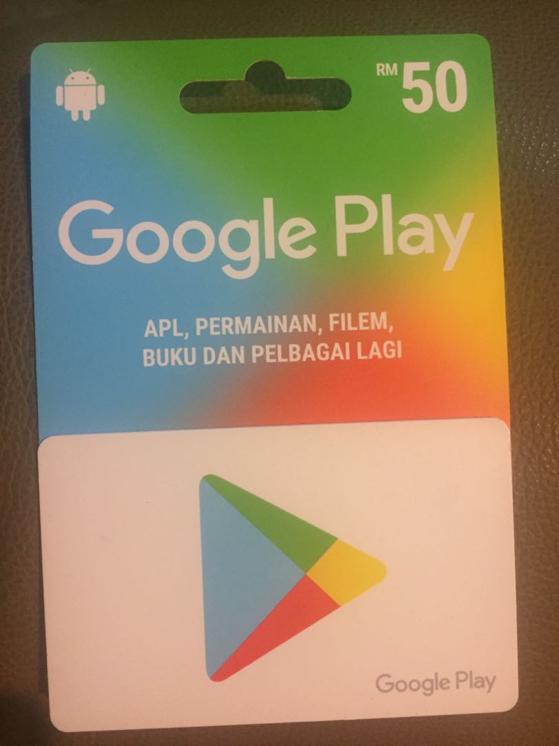 Google Play Gift Cards 50rm Tickets Vouchers Gift Cards Vouchers On Carousell