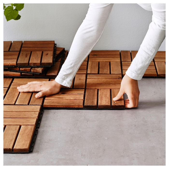IKEA wood floor tiles, Furniture & Home Living, Furniture, Other Home Furniture on Carousell