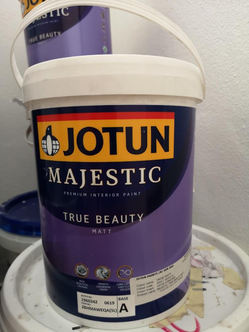 Jotun Majestic True Beauty Matt brand new paint 5L, Furniture & Home ...