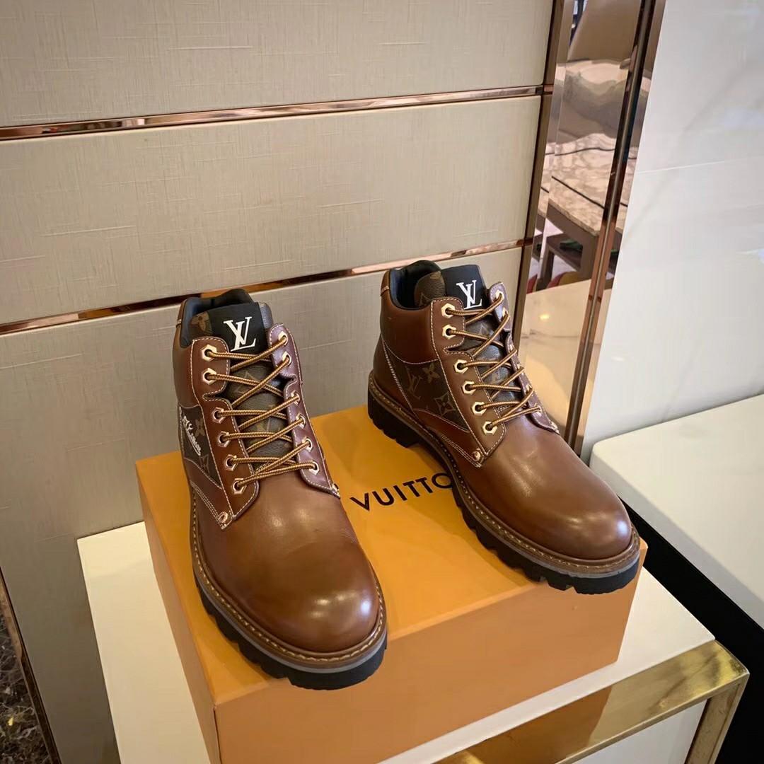 Louis Vuitton boots in damier ebene calfhair Brown Leather ref474246   Joli Closet