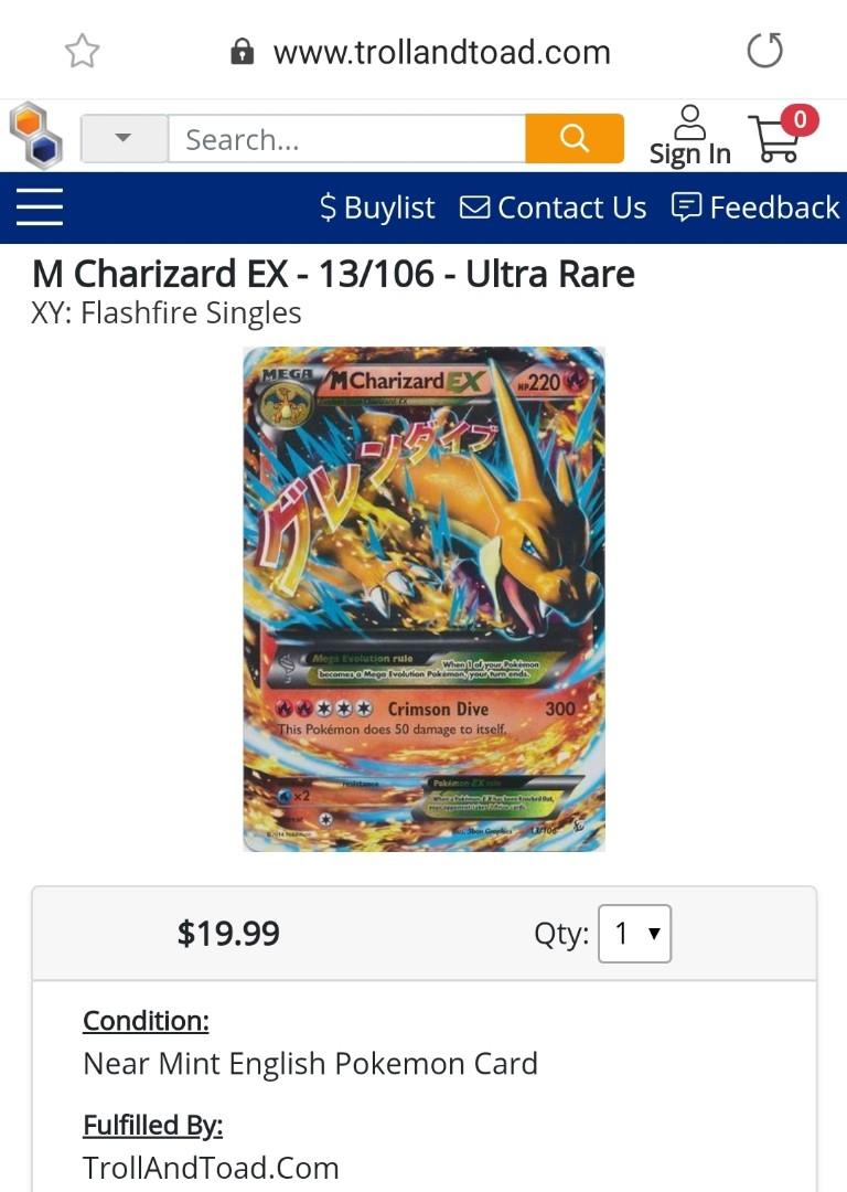 M Charizard-EX (13/106), Busca de Cards