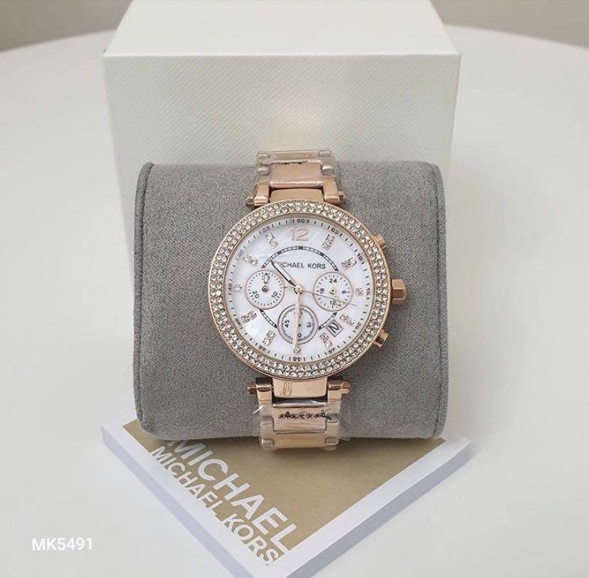 Michael Kors Parker Chronograph Rose Gold Ladies Watch MK5491