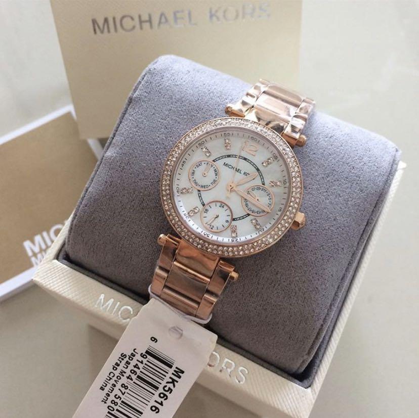 Michael Kors Parker Chronograph Rose Gold Ladies Watch MK5491