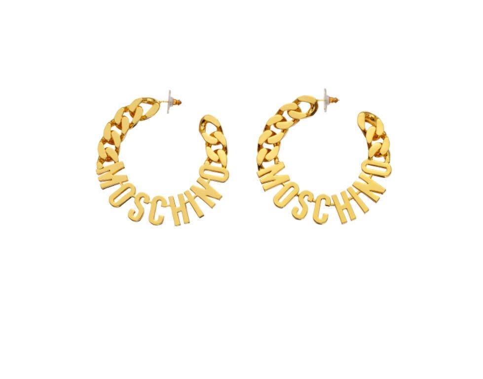 Moschino Hoop Earrings H M x Moschino Women s Fashion Jewelry