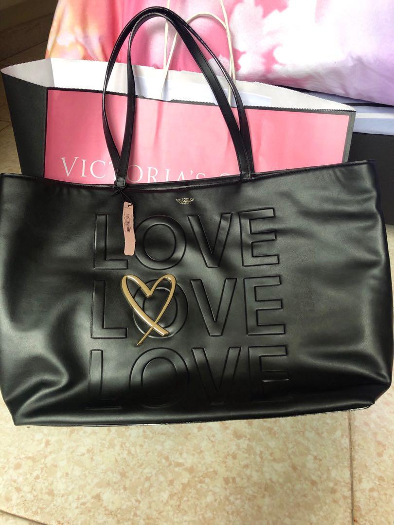 victoria secret love tote bag