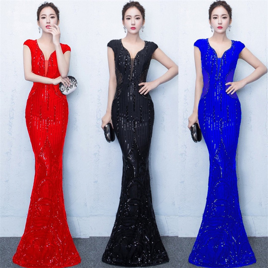 blue midi prom dress