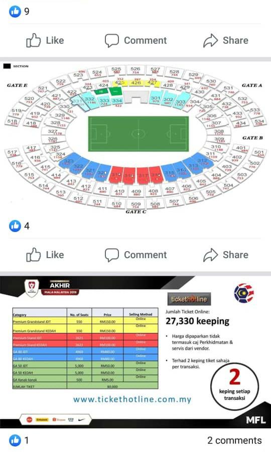 Tiket online jdt